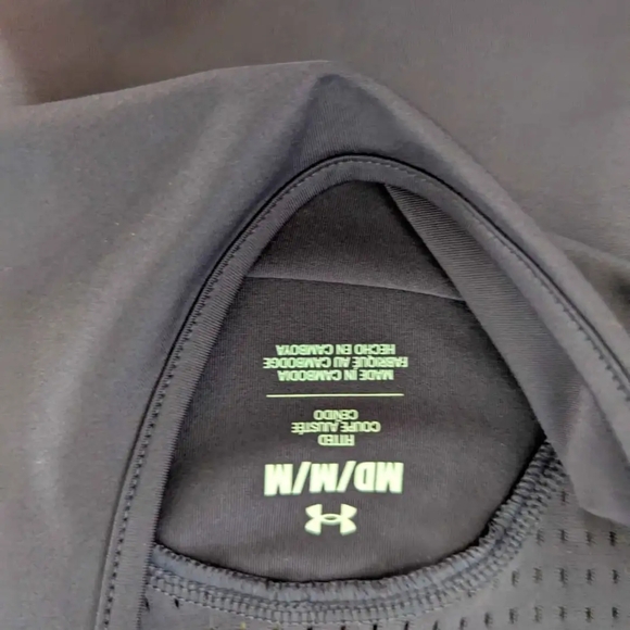 Under Armour Deep Purple Tank Top with Bold Neon Pinkish Coral Accents - Picture 2 of 8